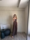 Kahve Askılı Bluz Pantolon Takım