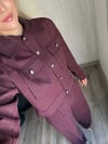 Metal Düğme Detaylı Bordo Takım