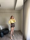 Nakışlı Kruvaze Şort Etek