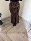 Zebra Desenli Saten Etek