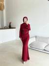 Bahar Abiye Bordo 