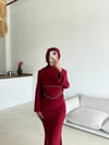 Bahar Abiye Bordo 