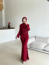 Bahar Abiye Bordo 