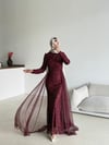 Begüm Abiye Bordo 