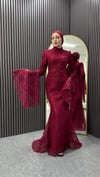 Dantelli Elbise Bordo