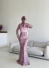 Fiyonklu Abiye Pembe