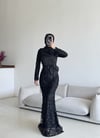 Fiyonklu Abiye Siyah