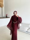 Funda Abiye Bordo 