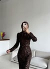 Işıltı Abiye Kahverengi