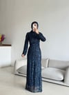Işıltı Abiye Lacivert