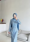 Işıltı Abiye Mavi