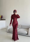 Talya Abiye Bordo 