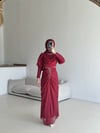 Yaprak Abiye Bordo