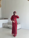 Yaprak Abiye Bordo