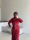Yaprak Abiye Bordo