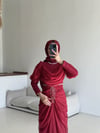 Yaprak Abiye Bordo