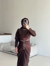 Yaprak Abiye Kahverengi