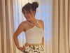 Çapraz Askı Dantel Detaylı Crop Bluz