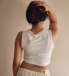 Lacivert Crop Bluz