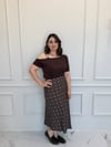 Kahverengi Puantiyeli Etek