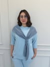 Kot Bağlamalı Mavi Eşofman Takımı