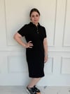 Siyah Lacoste Kumaş Elbise