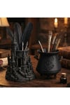Hogwarts Temalı Masaüstü Dekorasyon Seti - Şato & Arma Kazan Kalemlik Düzenleyici (2'li Set)