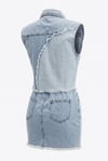 Denim Yelek Etek Takım