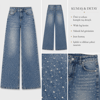 Taşlı Wide Leg Jean
