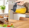 Leke Karşıtı Ergonomik Kulplu Cam Sosluk - Ölçülü Akıllı Yağlık & Sirkelik 660 ml