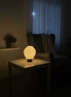 Lalezar Mermer Görünümlü Lamba - Modern Masa ve Gece Lambası – Ambiyans Lambası, Dekoratif LED Abajur, E14 Duy