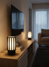 METRİS - Modern Masa ve Gece Lambası – Ambiyans Lambası, Dekoratif LED Abajur, E14 Duy