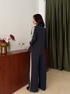 Şerit Detaylı Blazer Ceket Pantolon Takım - Lacivert
