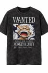 Anime One Piece Luffy Gear 5 Wanted Unisex Yıkamalı Retro Tişört