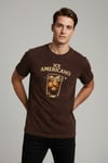 Kahverengi Ice Americano Kahve Baskılı Unisex Tişört
