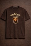 Kahverengi Ice Americano Kahve Baskılı Unisex Tişört