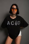 Oversize Reflektör Acid Baskılı  Tişört