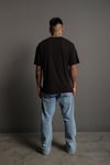 Siyah Oversize Evolution Baskılı Unisex Tişört