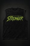 Siyah Yıkamalı Stronger Kolsuz T-Shirt