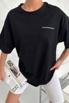 Unisex Siyah Oversize Halı Kilim Travel Desenli Techno Tişört