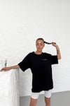 Unisex Siyah Oversize No War More Techno Baskılı Tişört