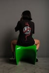 Unisex Siyah Oversize Yılan Baskılı T-shirt