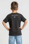 Erkek Çocuk Baskılı Basic Tişört Füme 4-9 Yaş