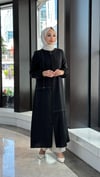 Fermuar Detaylı Tencel Kap - Siyah