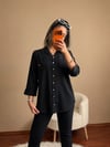 Jessica Kumaş Gömlek-Siyah