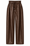 Clarice Deri Barrel Pantolon - Kahve