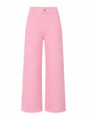 KESİK PAÇA WIDE LEG JEAN - PEMBE