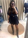 PARİS ETEĞİ KAT KAT TASARIM MİNİ ELBİSE