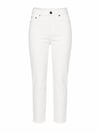 PREMIUM KALIP KESİK PAÇA MOM JEAN - BEYAZ