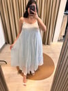 SUMMER ASKILI KIRIŞIK MODEL MİDİ ELBİSE